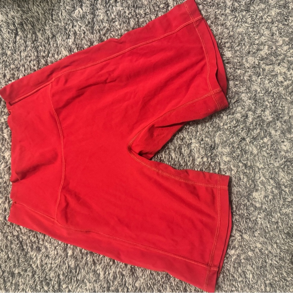 Red Alphalete Athletic Shorts